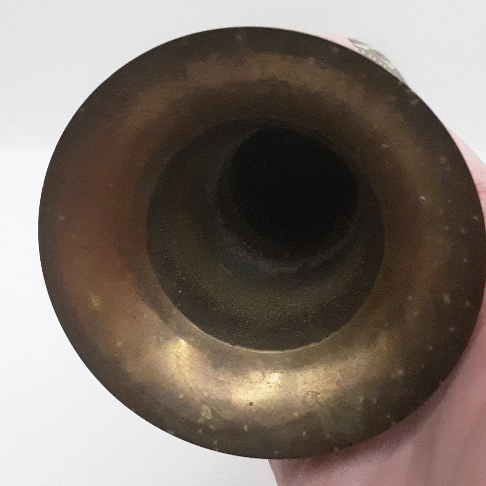 Brass Etched Vase Made in Baghdad, Iraq Large 10